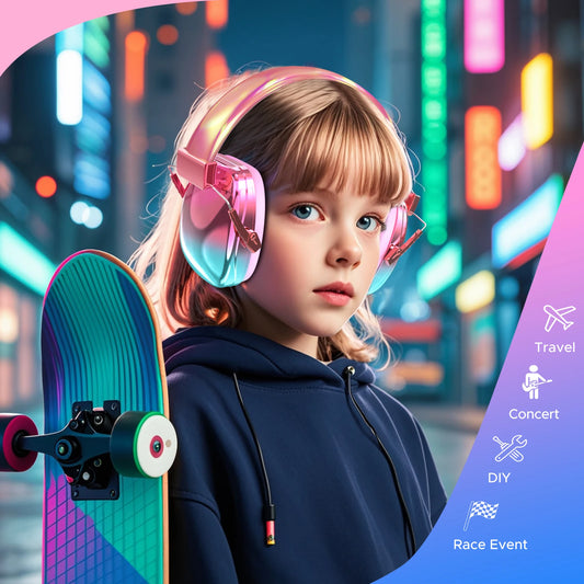 Fashionable Electroplated Earmuffs Kids Hearing protector Anti-noise Headphones For Autism children Ear Defenders Toddlers Gift