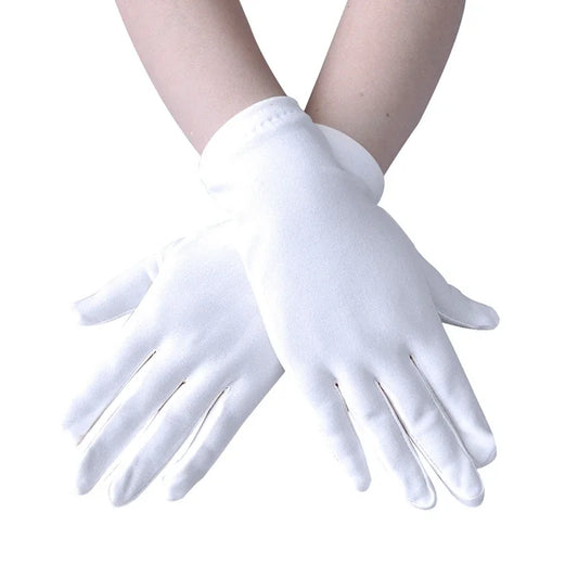 Woman Gloves for Summer Satin Sunscreen Female Thin Solid Color Ceremonial Performance Dance Breathable Driving Gloves