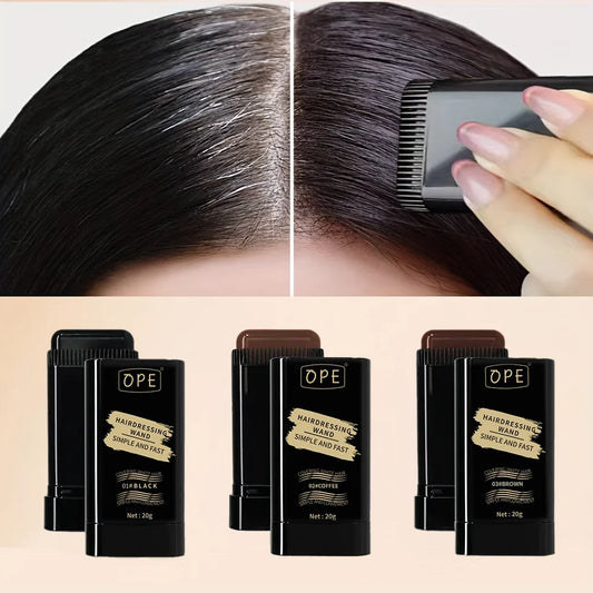 20g quick hair dye stick - permanent coverage, long-lasting effect, portable applicator brush design, touch up the color at home
