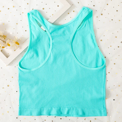 Women Tank Top Seamless Underwear Basic Sports Y-Shape Tops Sleeveless Cropped Sexy Lingerie Women Tops Summer Backless Camisole
