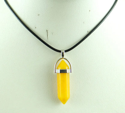 Natural stone Quartz crystal Turquoise tiger eye aventurine Hexagonal column pendulum Pendant for diy Jewelry making necklace