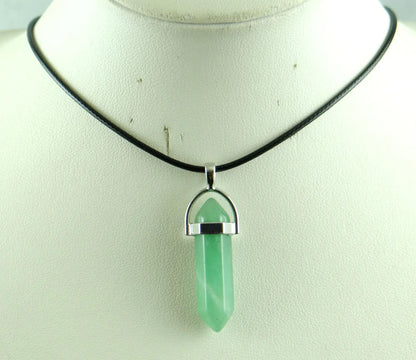 Natural stone Quartz crystal Turquoise tiger eye aventurine Hexagonal column pendulum Pendant for diy Jewelry making necklace