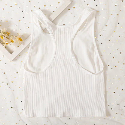 Women Tank Top Seamless Underwear Basic Sports Y-Shape Tops Sleeveless Cropped Sexy Lingerie Women Tops Summer Backless Camisole