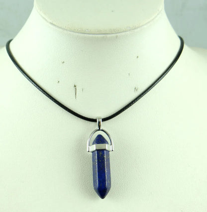 Natural stone Quartz crystal Turquoise tiger eye aventurine Hexagonal column pendulum Pendant for diy Jewelry making necklace