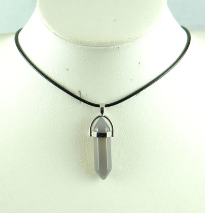 Natural stone Quartz crystal Turquoise tiger eye aventurine Hexagonal column pendulum Pendant for diy Jewelry making necklace