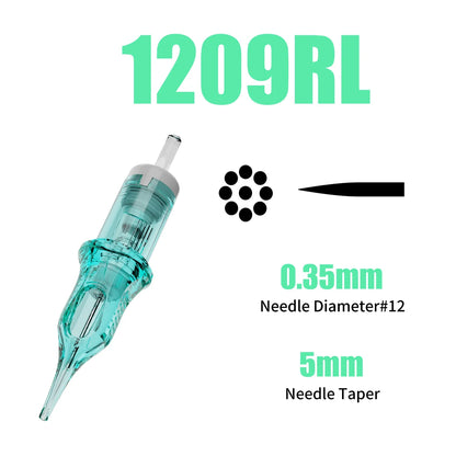 Dragonhawk ALPHA Tattoo Cartridges Needles Supplies RL RM M RS for Tattoo Machine Gun Permanent Makeup or Body Art Given Tattoo