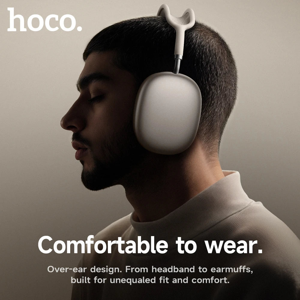 HOCO W65 Plus AirPods Max ANC Noise Reduction Bluetoothe Headphone Over Ear Big Earphones Hifi Headsets With Magnetic Earmuffs