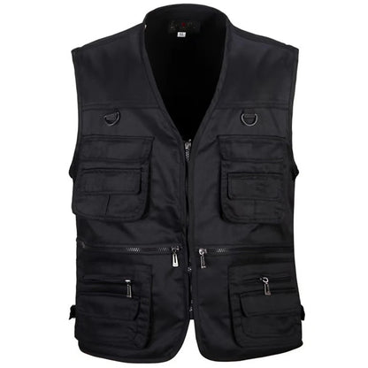 Summer Men Tactical Hiking Fishing Vest Multi-pocket Photographer Waistcoat Outdoor Leisure Male Thin Cargo Jacket Vests S-6XL
