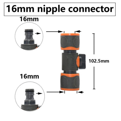 Garden Hose Quick Connector 1/2 3/4 1 Inch Pipe Coupler Stop Water Connector 16/20/32mm Repair Joint Irrigation System Fitting