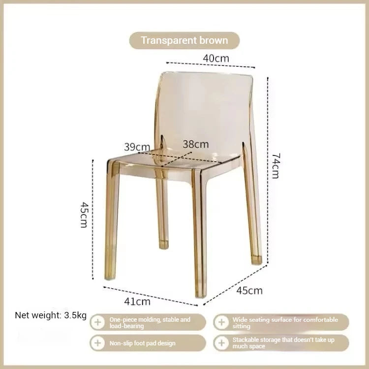 High Dining Bar Chairs Office Nordic Accent Velvet Bar Stools Luxury Transparent Acrylic Design Banqueta Home Furniture HBBC
