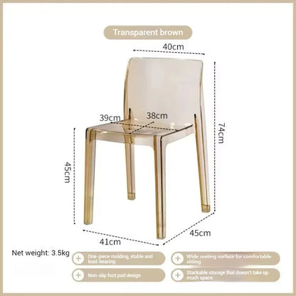 High Dining Bar Chairs Office Nordic Accent Velvet Bar Stools Luxury Transparent Acrylic Design Banqueta Home Furniture HBBC