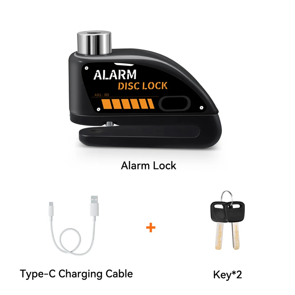 Extractme Motorcycle Alarm Disc Brake Lock 120dB Bicycle Wheel Disk Padlock Security Anti-Theft Lock Scooter Alarma Motocicleta