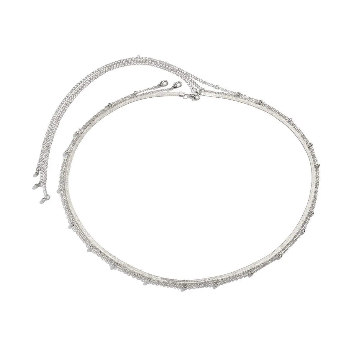 Ingemark Sexy Flat Snake Chain Waist Belly Belt for Women Summer Beach Bikinis Simple Body Chain Festival Jewelry Accessories
