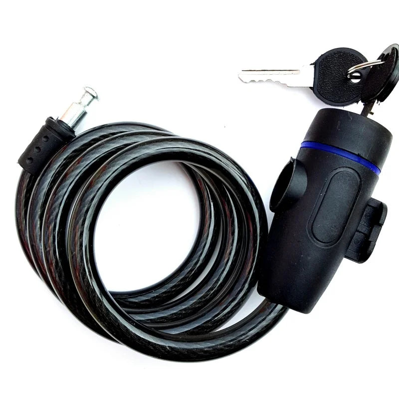 Heavy Duty Motorcycle Chain Lock 80cm Metal Anti Theft Bike Lock with 2 Keys for Maximum Security and Reinforcement of Bicycle, featuring a coiled metal chain and durable locking mechanism.