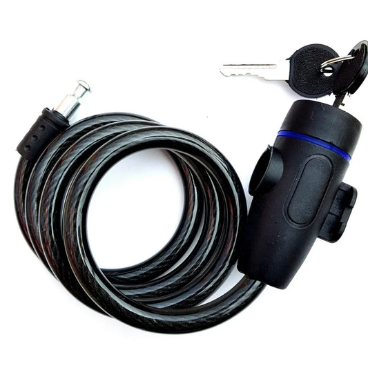 Heavy Duty Motorcycle Chain Lock 80cm Metal Anti Theft Bike Lock with 2 Keys for Maximum Security and Reinforcement of Bicycle, featuring a coiled metal chain and durable locking mechanism.