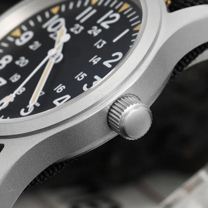 Militado ML05 38mm Military Field Watch VH31 Sweep Quartz Movement Domed Sapphire Crystal Waterproof 100M Super Luminous Watches