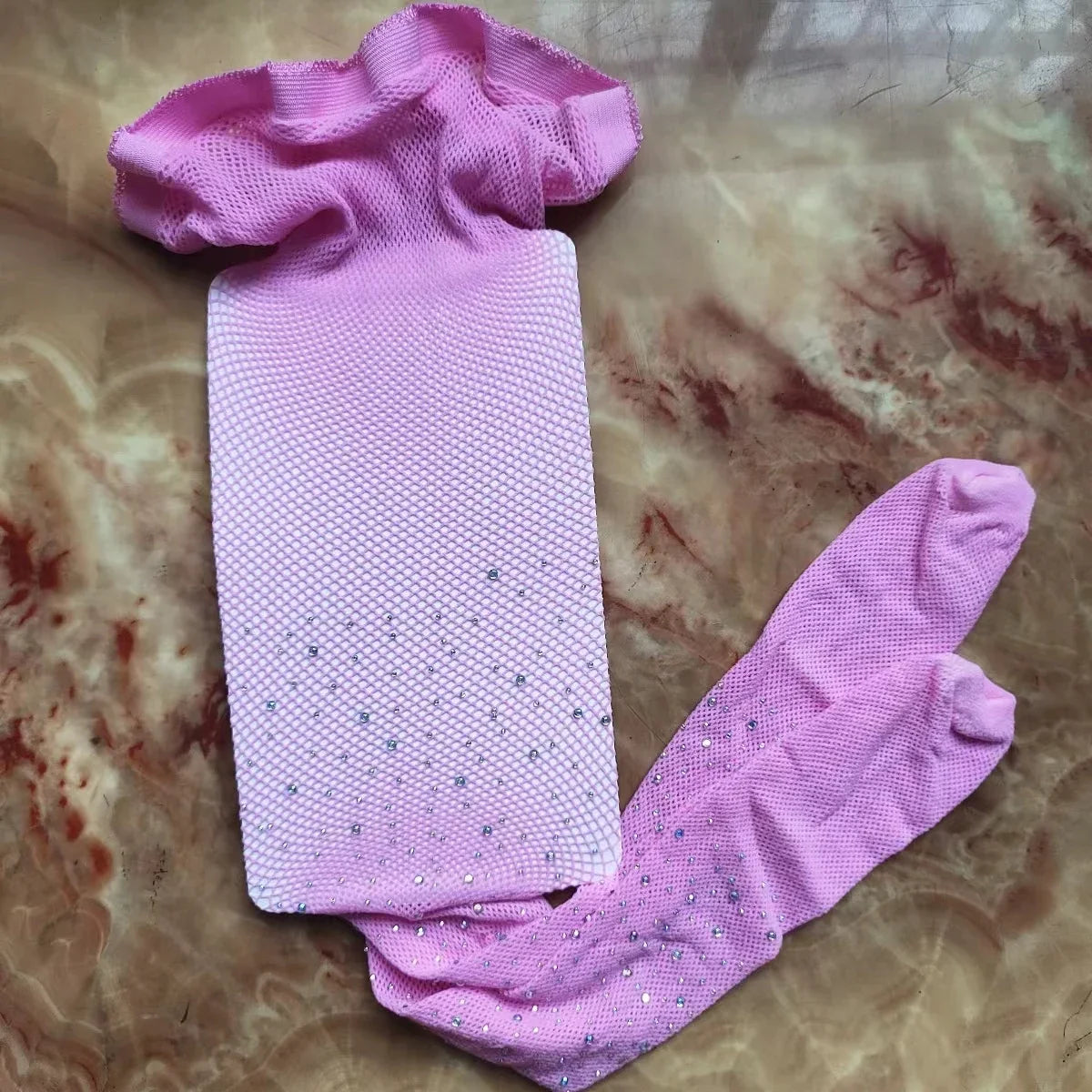 Summer Children's Tight Fitting Pantyhose Baby's Cute Sparkling Fishnet Diamond Pants Hollow Latin Dance Leggings Girl's Gift