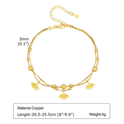 Anklet Bracelet on Legs Stainless Steel ,waterproof Adjustable Beach Beaded Ball Cuban Link Summer Boho Foot Jewelry for Women