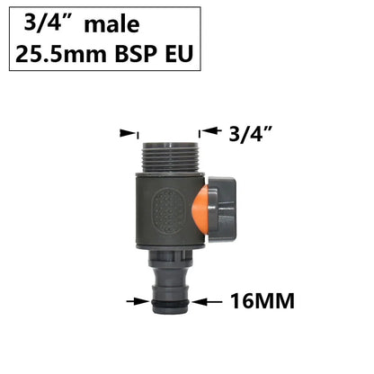 Garden Hose Quick Connector 1/2 3/4 1 Inch Pipe Coupler Stop Water Connector 16/20/32mm Repair Joint Irrigation System Fitting