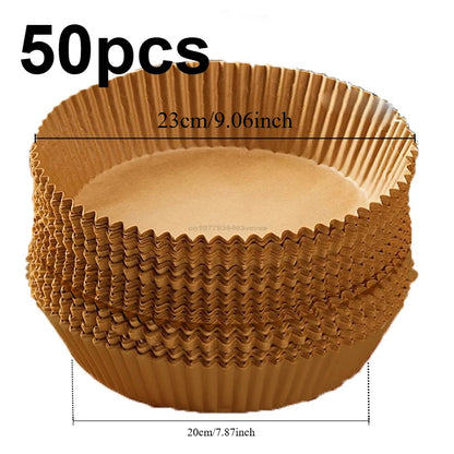 20cm Air Fryer Paper Liner Pastry Accessories Airfryer Cooking Baking Paper Tool Aerogrill Parchment Oven Disposable Dishes