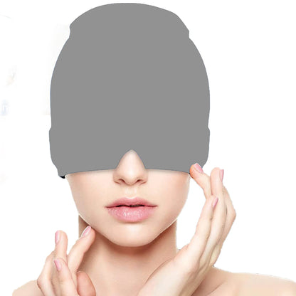 Headache Migraine Relief Hat Gel Ice Cold Compress Therapy Cap Ice Head Wrap Pack Eye Mask For Pressure Relieve Pain Ice Hat