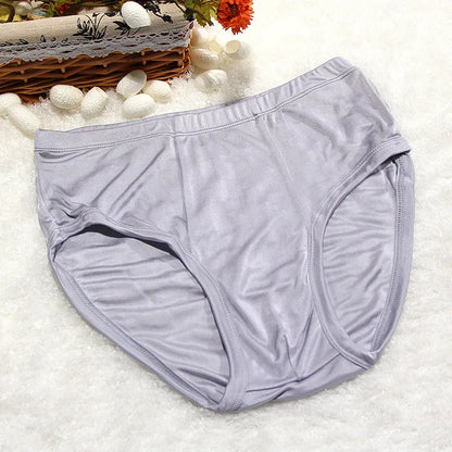 Birdtree Men's 100% Real Silk Thin Summer Briefs Knitted Seamless Panties Underwear Lingerie New 2023 U34608C