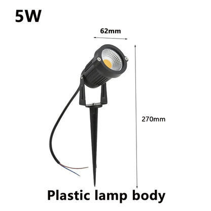 LED Garden Lawn Lamp 5W 10W 15W Outdoor Waterprof IP65 220V110V12V24V Landscape Spike Bulb Garden Path COB Lawn Spotlights