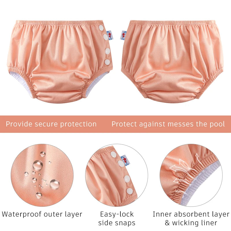 Babyland Baby Swimming Pool Diaper 1PC Waterproof Cloth Diapers Swimwear for Kids Pool Pant Swimming Fit For Baby 0--3 Years