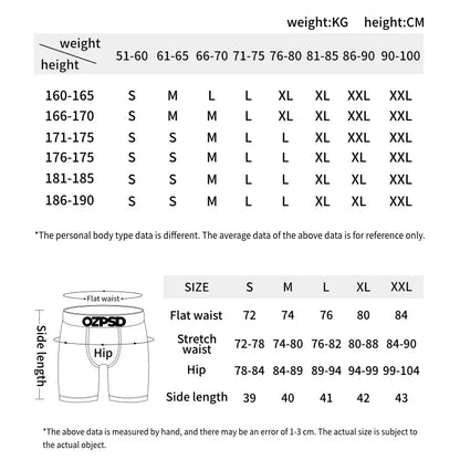 1Pcs Sexy Men Underwear Boxers Men's Panties Lingerie Breathable Printed Male Underpants Plus Size Man Boxer Briefs Mens Trunks