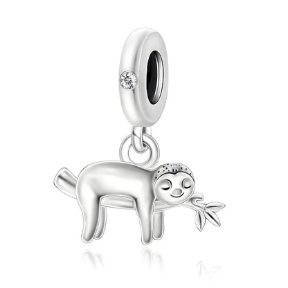 Cute Hanging Sloth Charm Fit Original Pan Bracelet DIY Women Jewelry Gift Sweet Animals Beads 2024 New Arrivals