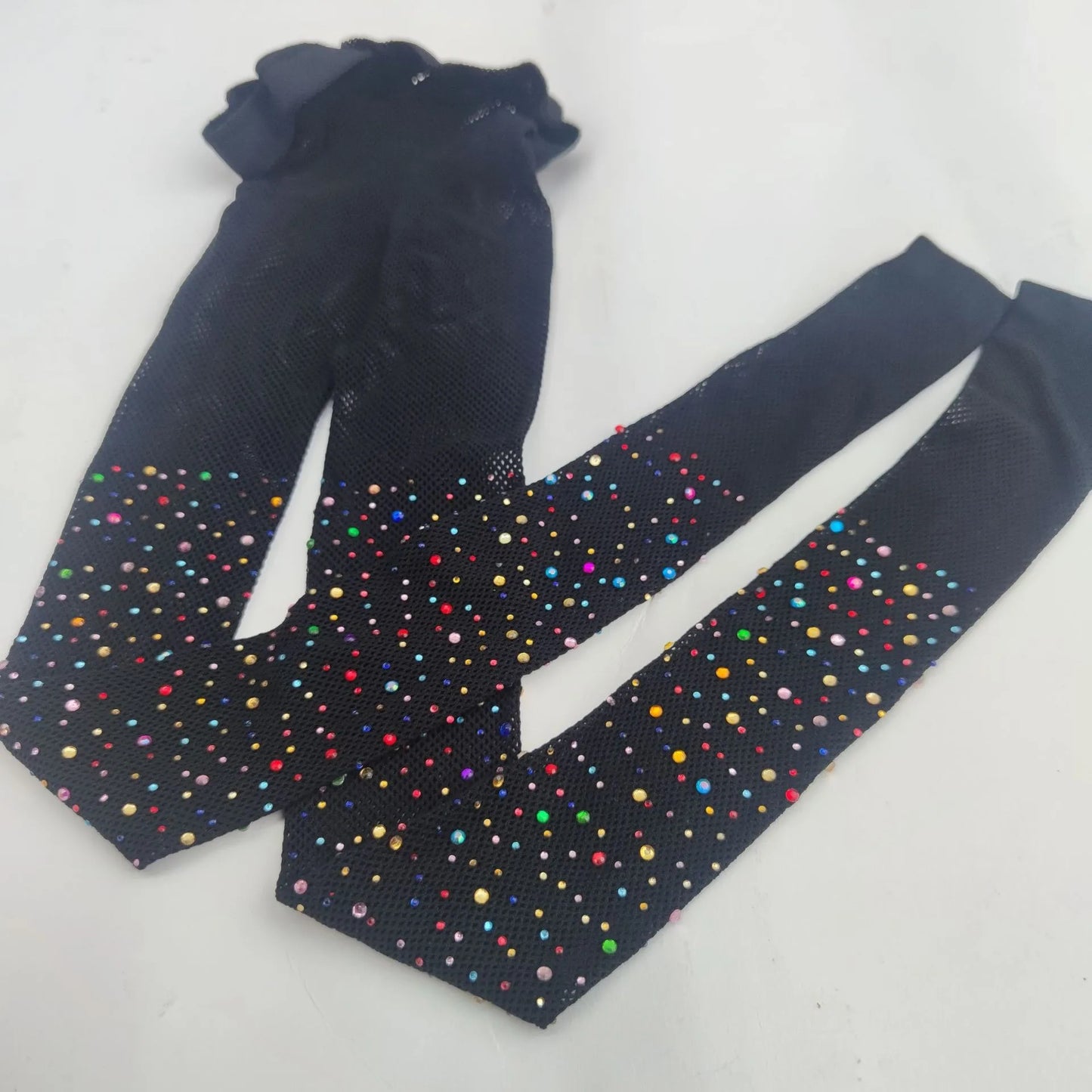 Summer Children's Tight Fitting Pantyhose Baby's Cute Sparkling Fishnet Diamond Pants Hollow Latin Dance Leggings Girl's Gift