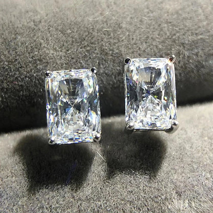CAOSHI Simple Shiny Oval-shaped CZ Earrings for Female Graceful Lady Versatile Accessories Classical Elegance Women's Jewelry