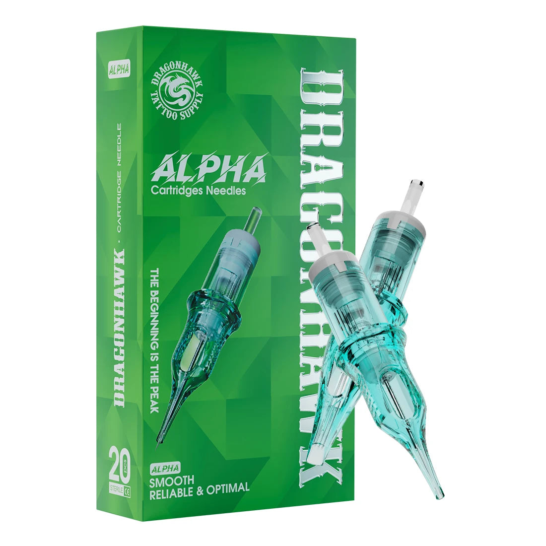 Dragonhawk ALPHA Tattoo Cartridges Needles Supplies RL RM M RS for Tattoo Machine Gun Permanent Makeup or Body Art Given Tattoo