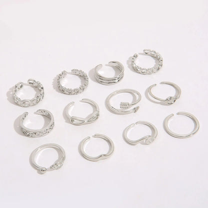 7/10/12Pcs Adjustable Toe Rings for Women Foot Ring Gold/Silver Color Metal Round Jewelry for Girl Summer Beach Barefeet Fashion