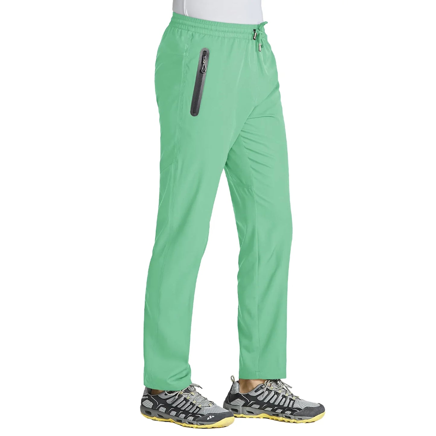 TACVASEN Outdoor Pants Men Quick Dry Straight Running Hiking Pants Elastic Lightweight Yoga Fitness Exercise Sweatpants Joggers