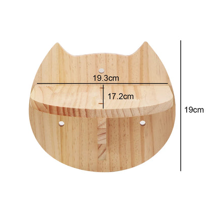 Cat Climbing Shelves Wall Mounted Cat Hammock and Steps Walking Jumping Platform for Wooden Furniture Kitty Playing and Sleeping