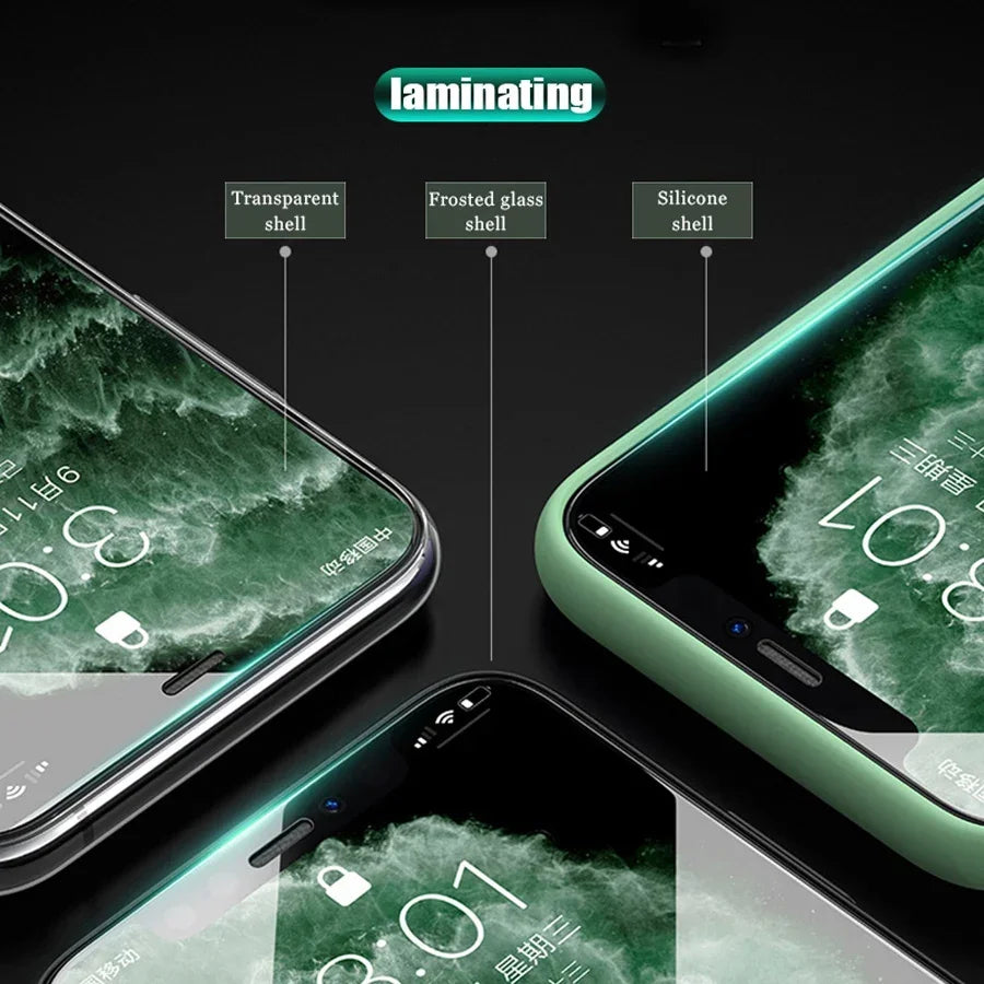 3PCS Full Cover Tempered Glass for iPhone 16 15 14 13 12 11 Pro Max Screen Protector for iPhone 16e 13 12 Mini X XR XS SE 2020