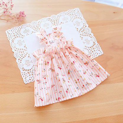 Summer Cotton Sphynx Cat Suspender Skirt Love Flower Pet Princess Dresses for Cats Gotas Katten Kedi Dog Dress mascotas Clothes