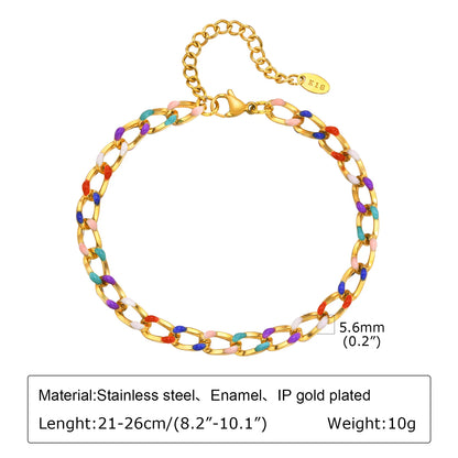 Anklet Bracelet on Legs Stainless Steel ,waterproof Adjustable Beach Beaded Ball Cuban Link Summer Boho Foot Jewelry for Women