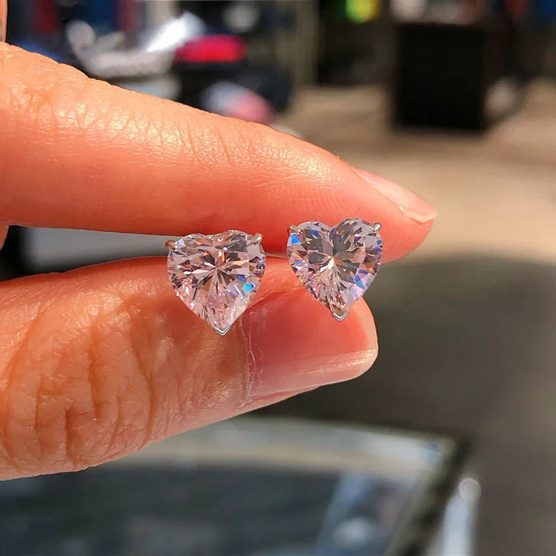 CAOSHI Simple Shiny Oval-shaped CZ Earrings for Female Graceful Lady Versatile Accessories Classical Elegance Women's Jewelry