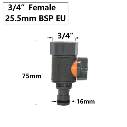 Garden Hose Quick Connector 1/2 3/4 1 Inch Pipe Coupler Stop Water Connector 16/20/32mm Repair Joint Irrigation System Fitting