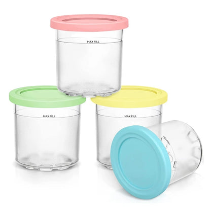 Ice Cream Pints Cup, Ice Cream Containers with Lids for Ninja Creami Pints NC301 NC300 NC299AMZ Series Ice Cream Maker