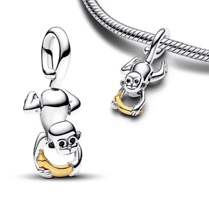 Cute Hanging Sloth Charm Fit Original Pan Bracelet DIY Women Jewelry Gift Sweet Animals Beads 2024 New Arrivals