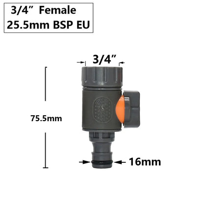 Garden Hose Quick Connector 1/2 3/4 1 Inch Pipe Coupler Stop Water Connector 16/20/32mm Repair Joint Irrigation System Fitting