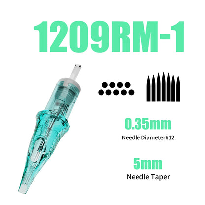 Dragonhawk ALPHA Tattoo Cartridges Needles Supplies RL RM M RS for Tattoo Machine Gun Permanent Makeup or Body Art Given Tattoo