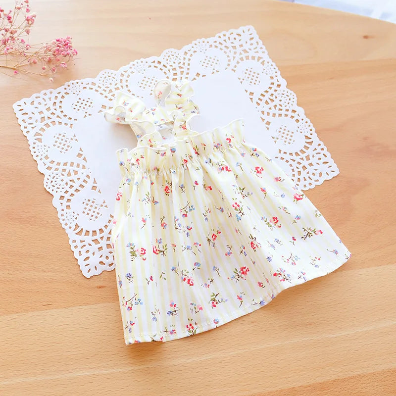 Summer Cotton Sphynx Cat Suspender Skirt Love Flower Pet Princess Dresses for Cats Gotas Katten Kedi Dog Dress mascotas Clothes
