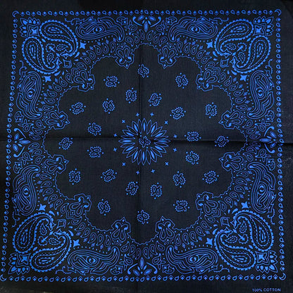 New Fashion Hip Hop 100% Cotton Bandana Square Scarf 55cm*55cm Black Red Paisley Headband Printed For Women/Men/Boys/Girls
