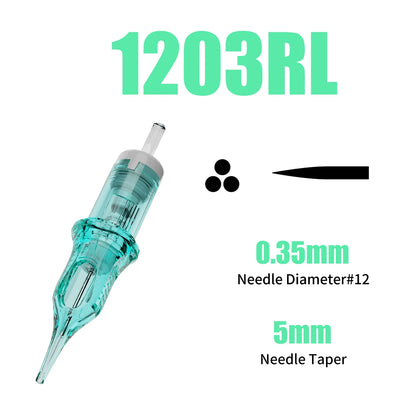 Dragonhawk ALPHA Tattoo Cartridges Needles Supplies RL RM M RS for Tattoo Machine Gun Permanent Makeup or Body Art Given Tattoo