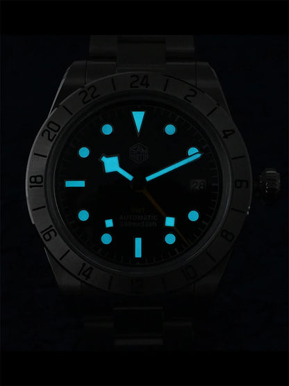 San Martin New 39mm NH34 BB GMT Automatic Mechanical Watch Sport Watch Sapphire Luminous Waterproof 100m for Men Relogio SN0054