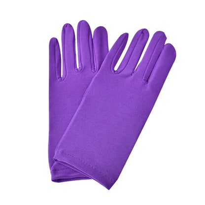 Woman Gloves for Summer Satin Sunscreen  Female Thin Solid Color Ceremonial Performance Dance Breathable Driving Gloves